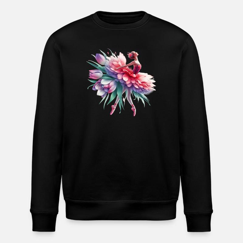 Ballet dancer with tutu - Stanley/Stella ROLLER Unisex Organic Sweatshirt - black