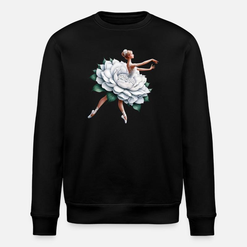 Ballet dancer with tutu - Stanley/Stella ROLLER Unisex Organic Sweatshirt - black