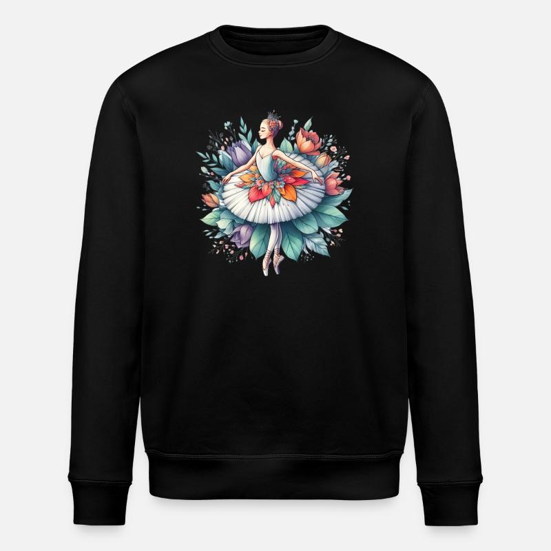 Ballet dancer with tutu - Stanley/Stella ROLLER Unisex Organic Sweatshirt - black