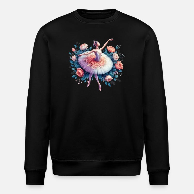 Ballet dancer with tutu - Stanley/Stella ROLLER Unisex Organic Sweatshirt - black