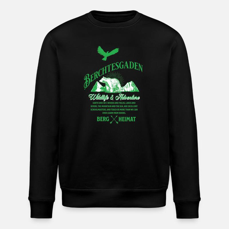 Berchtesgaden - Wildlife - Stanley/Stella Unisex Bio-Sweatshirt ROLLER - Schwarz