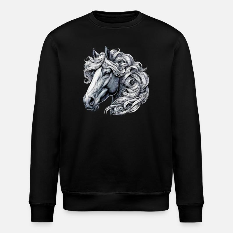 Cheval - Sweat bio ROLLER Stanley/Stella Unisexe - noir