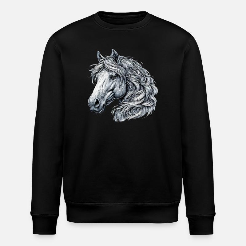 Cheval - Sweat bio ROLLER Stanley/Stella Unisexe - noir