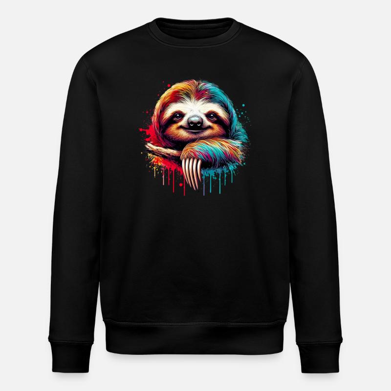 Sloth - Stanley/Stella ROLLER Unisex Organic Sweatshirt - black
