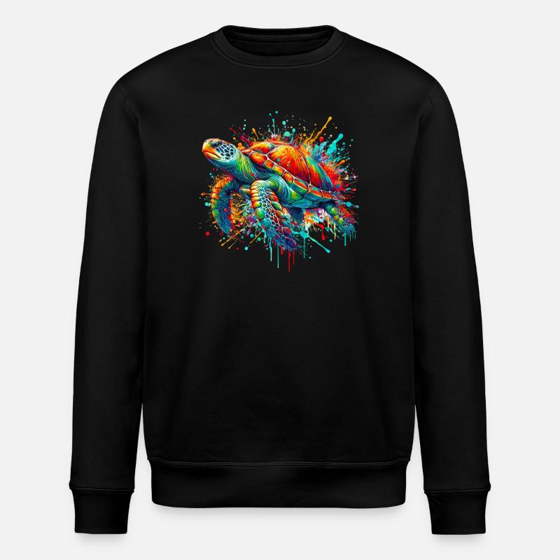 Turtle - Stanley/Stella ROLLER Unisex Organic Sweatshirt - black