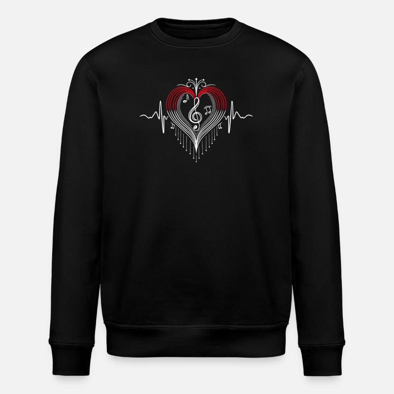 Heartbeat Music Heart Pulse Notes - Sweat bio ROLLER Stanley/Stella Unisexe - noir
