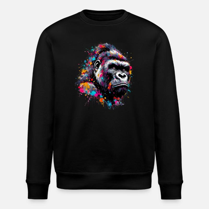 Gorilla - Stanley/Stella Unisex Bio-Sweatshirt ROLLER - Schwarz