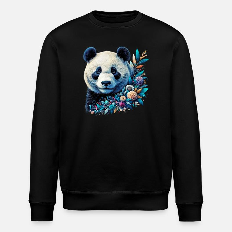 Panda - Stanley/Stella Unisex Bio-Sweatshirt ROLLER - Schwarz