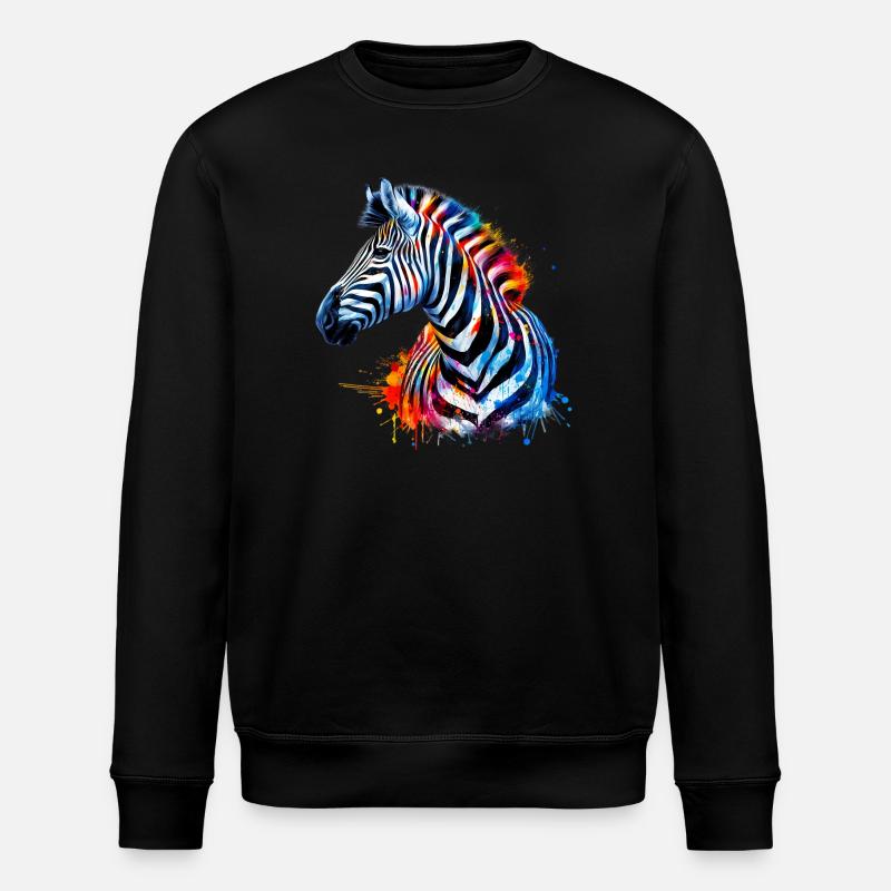 Zebra - Stanley/Stella ROLLER Unisex Organic Sweatshirt - black