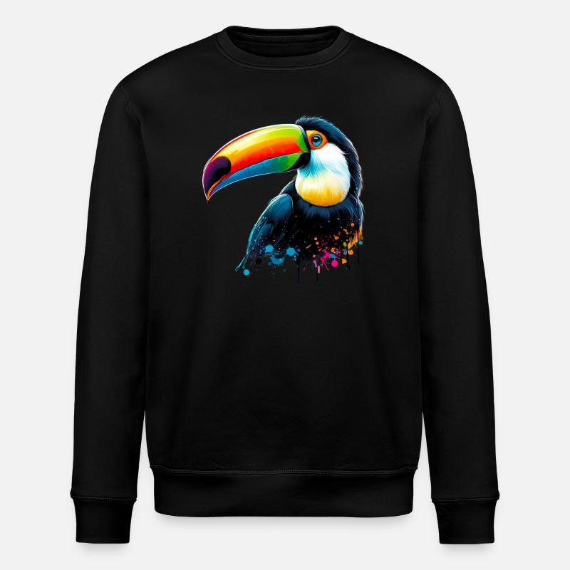 Toucan - Stanley/Stella ROLLER Unisex Organic Sweatshirt - black