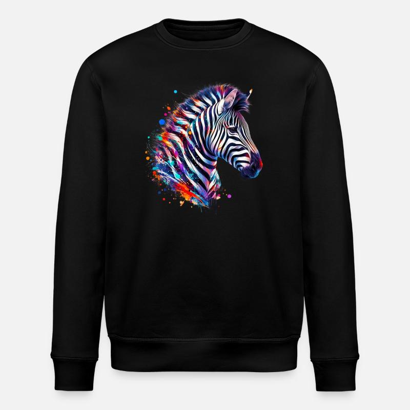 Zebra - Stanley/Stella Unisex Bio-Sweatshirt ROLLER - Schwarz