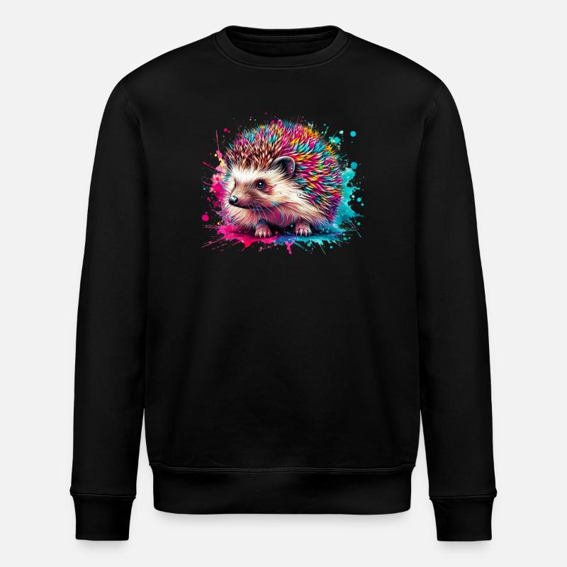 Hedgehog - Stanley/Stella ROLLER Unisex Organic Sweatshirt - black