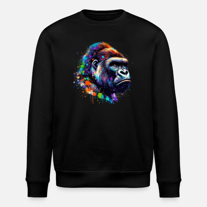 Gorilla - Stanley/Stella ROLLER Unisex Organic Sweatshirt - black