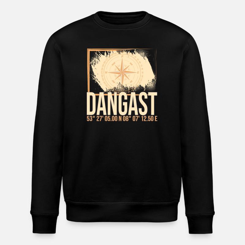 Dangast Koordinaten - Stanley/Stella Unisex Bio-Sweatshirt ROLLER - Schwarz