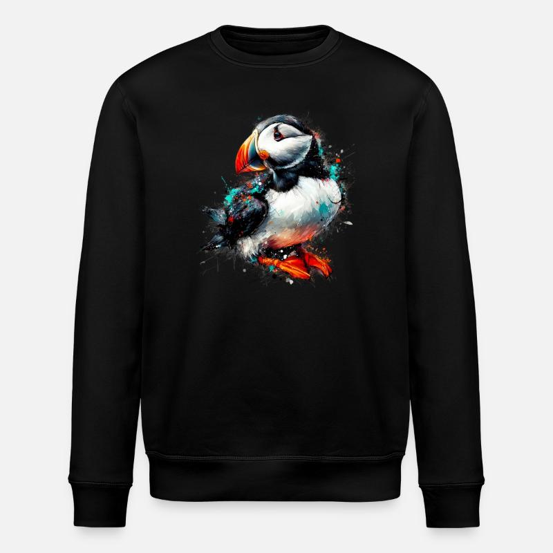 Papageitaucher - Stanley/Stella Unisex Bio-Sweatshirt ROLLER - Schwarz
