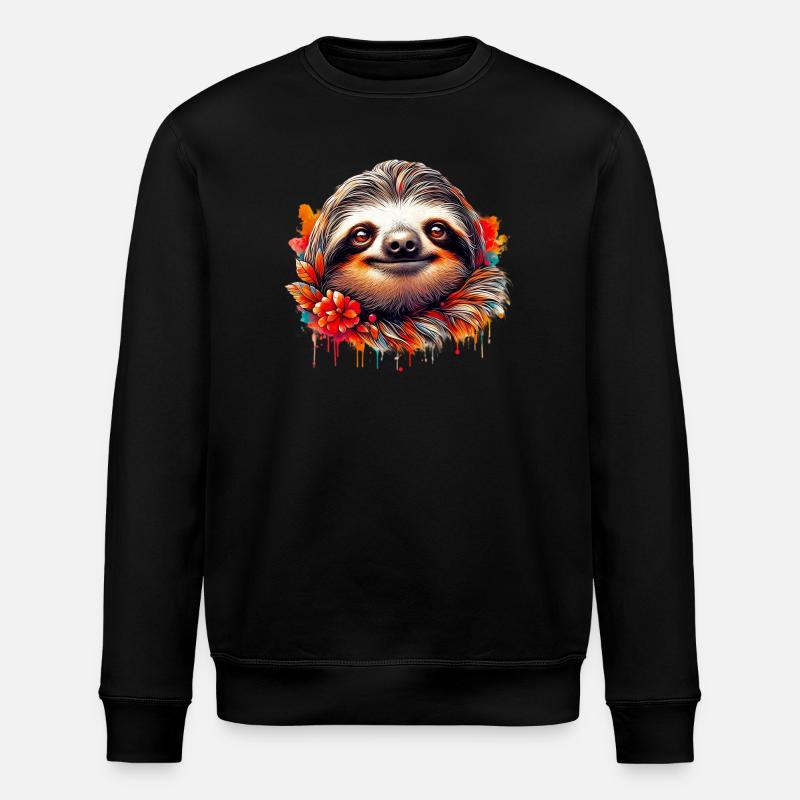Sloth - Stanley/Stella ROLLER Unisex Organic Sweatshirt - black
