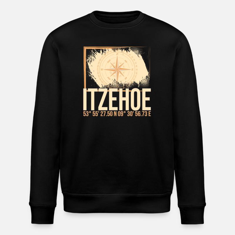 Itzehoe Koordinaten - Stanley/Stella Unisex Bio-Sweatshirt ROLLER - Schwarz