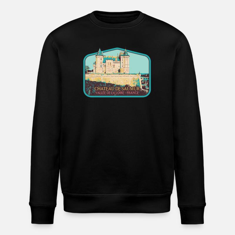 Château de Saumur, Loire-Tal - Stanley/Stella Unisex Bio-Sweatshirt ROLLER - Schwarz