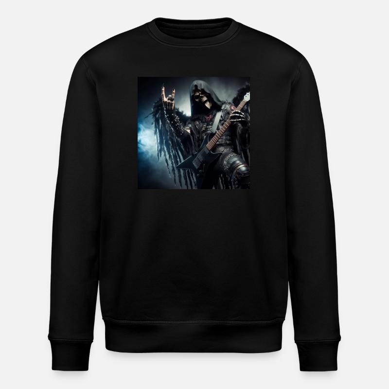 The Grim Reaper is heavy - Stanley/Stella ROLLER Unisex Organic Sweatshirt - black
