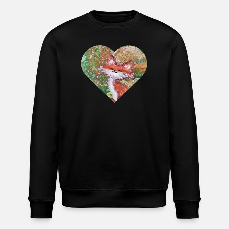 Fox - Stanley/Stella ROLLER Unisex Organic Sweatshirt - black