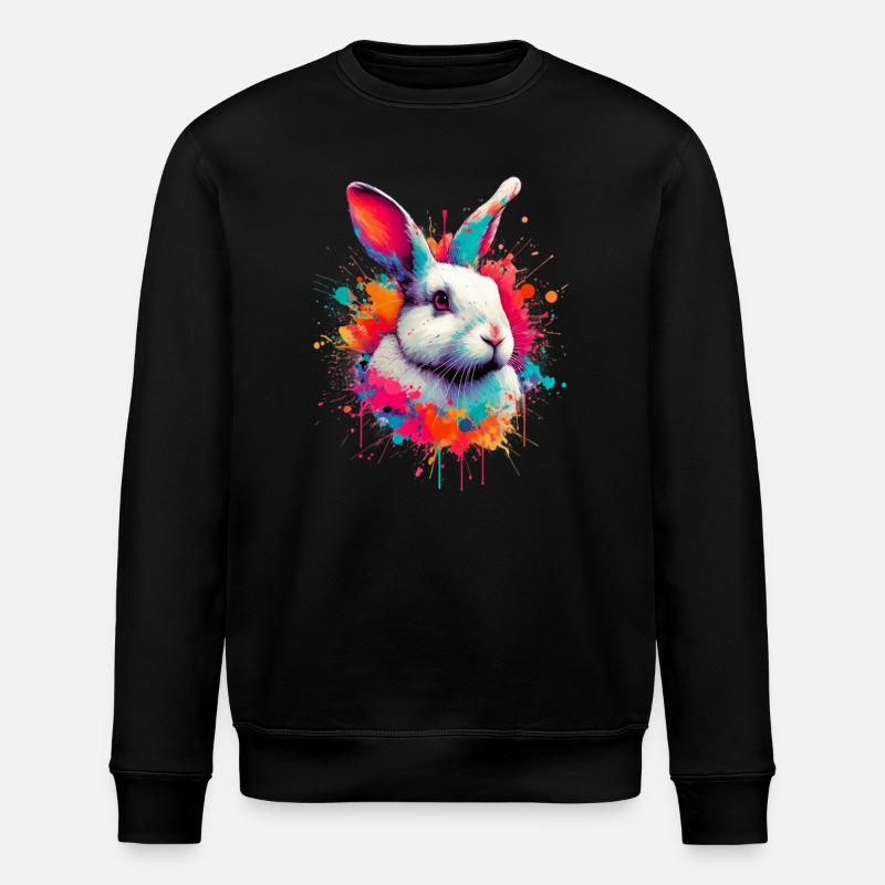 Kaninchen - Stanley/Stella Unisex Bio-Sweatshirt ROLLER - Schwarz