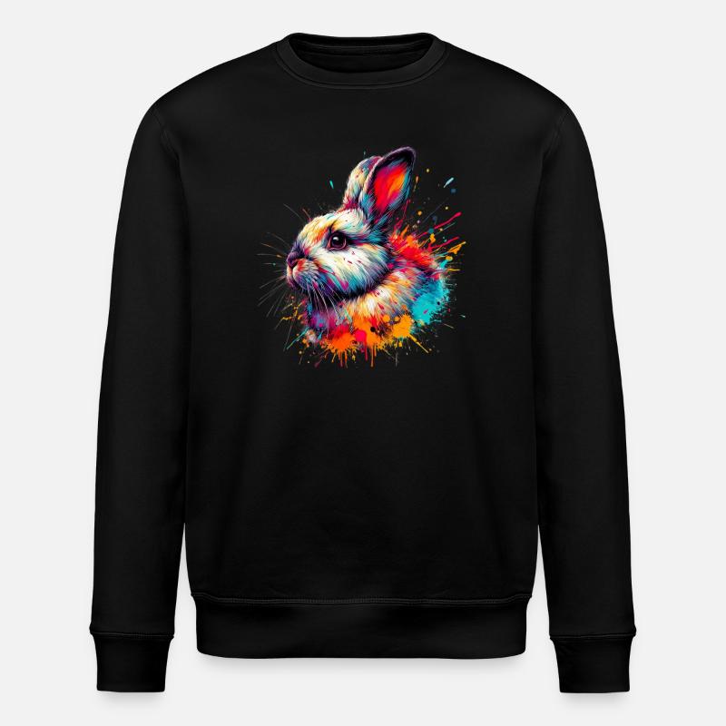 Rabbit - Stanley/Stella ROLLER Unisex Organic Sweatshirt - black