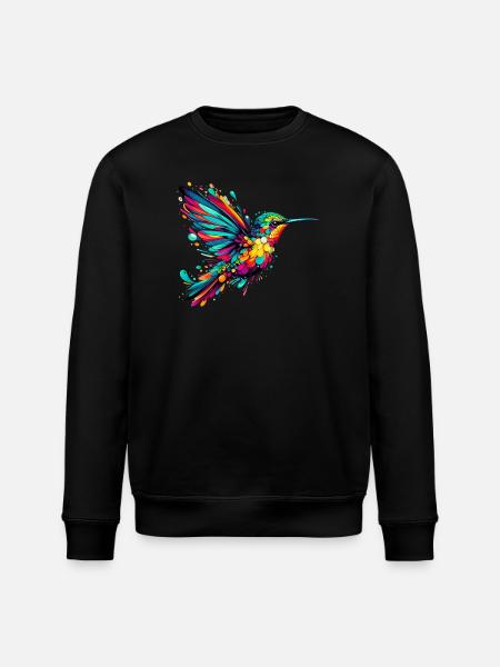 Hummingbird - Stanley/Stella ROLLER Unisex Organic Sweatshirt - black