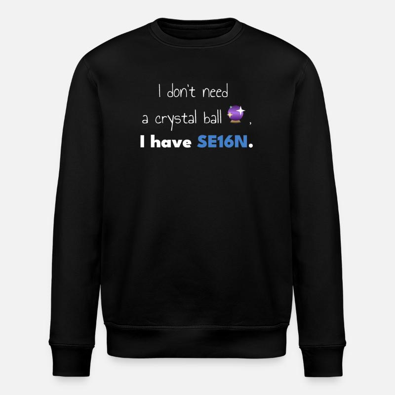 SAP-SE16N-CrystalBall - Stanley/Stella Unisex Bio-Sweatshirt ROLLER - Schwarz