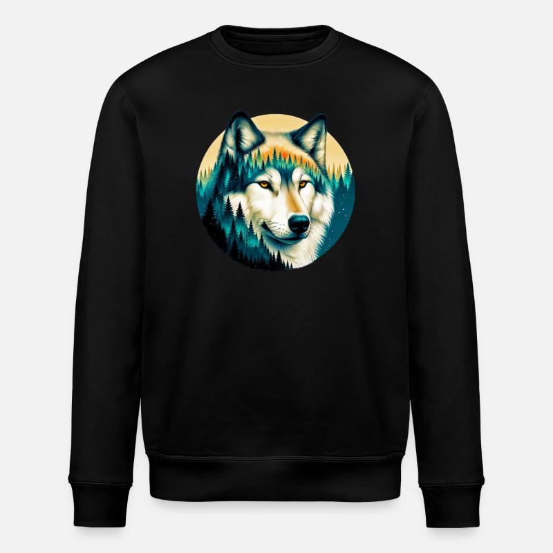 Wolf - Stanley/Stella ROLLER Unisex Organic Sweatshirt - black