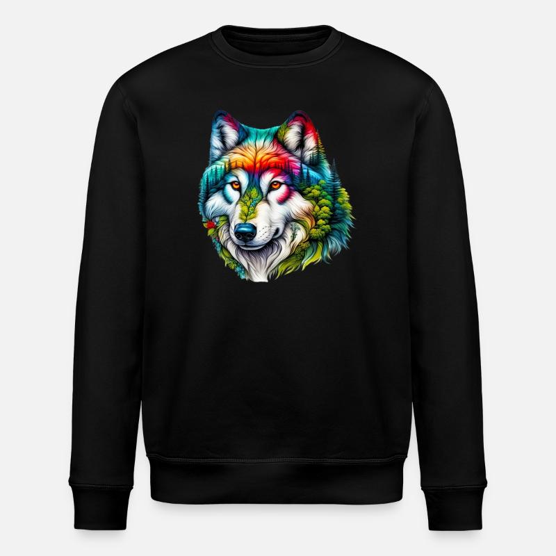 Wolf - Stanley/Stella ROLLER Unisex Organic Sweatshirt - black