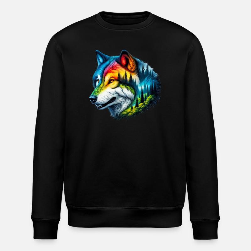 Wolf - Stanley/Stella ROLLER Unisex Organic Sweatshirt - black