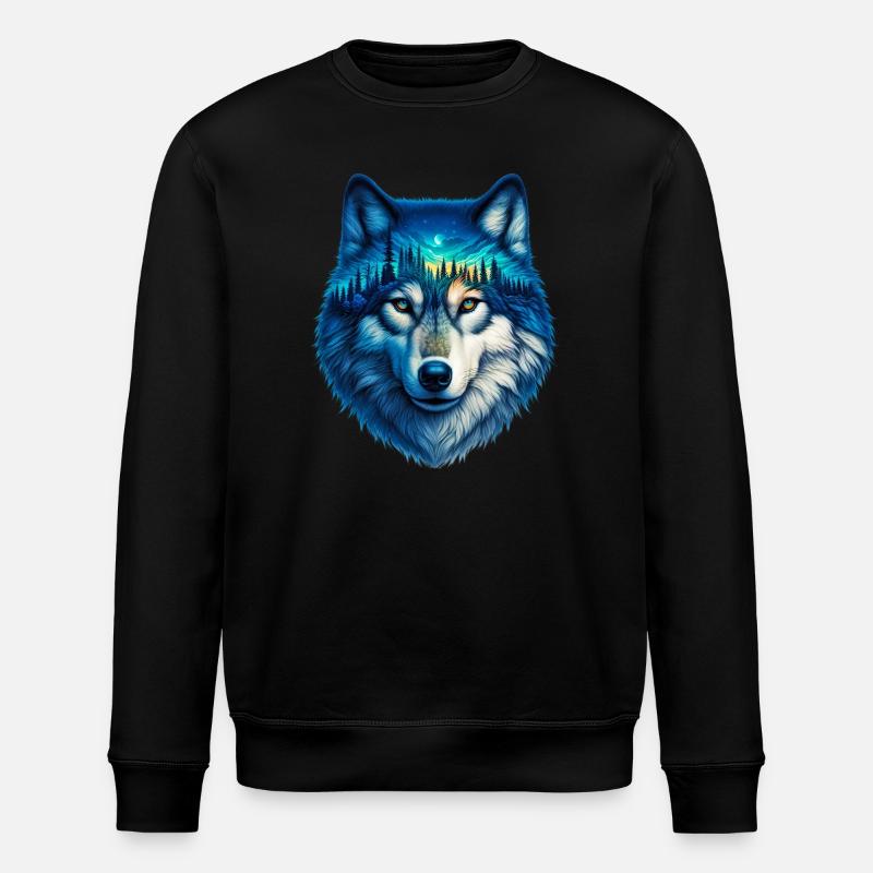 Wolf - Stanley/Stella ROLLER Unisex Organic Sweatshirt - black