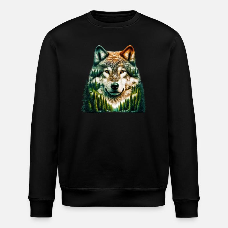 Wolf - Stanley/Stella ROLLER Unisex Organic Sweatshirt - black
