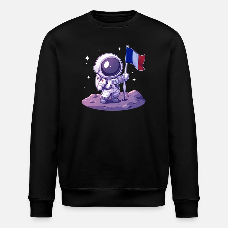 Französischer Astronaut - Stanley/Stella Unisex Bio-Sweatshirt ROLLER - Schwarz