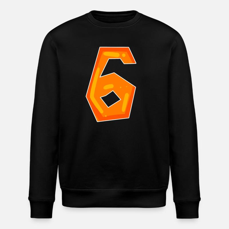 Zahl 6 Nummer - Stanley/Stella Unisex Bio-Sweatshirt ROLLER - Schwarz