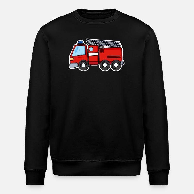 Fire Truck - Stanley/Stella ROLLER Unisex Organic Sweatshirt - black