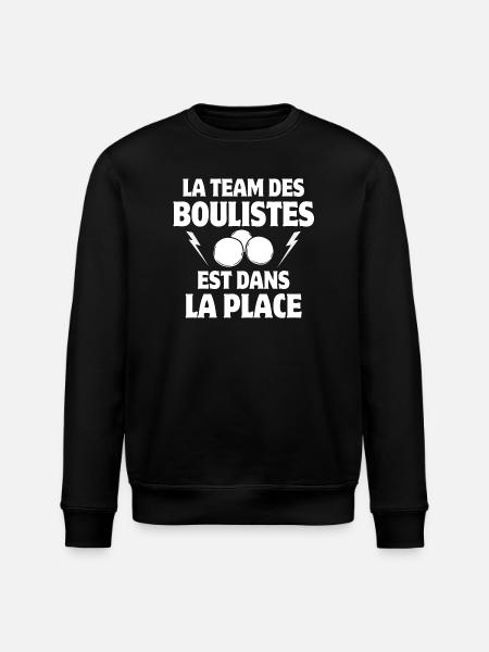 pétanque, bowler, pétanque fan - Stanley/Stella ROLLER Unisex Organic Sweatshirt - black