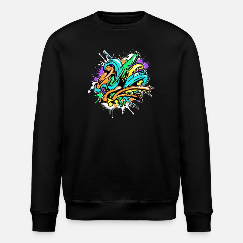 Kunst Graffiti Strassenkunst Wildstyle Sprayer - Stanley/Stella Unisex Bio-Sweatshirt ROLLER - Schwarz