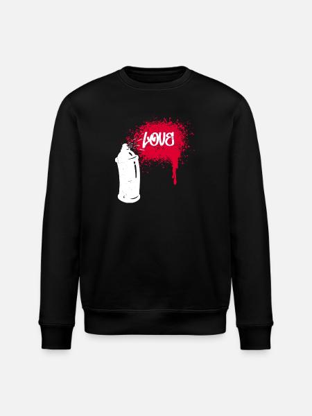 Spray Can Graffiti Sprayer Drawing Illustration - Stanley/Stella ROLLER Unisex Organic Sweatshirt - black