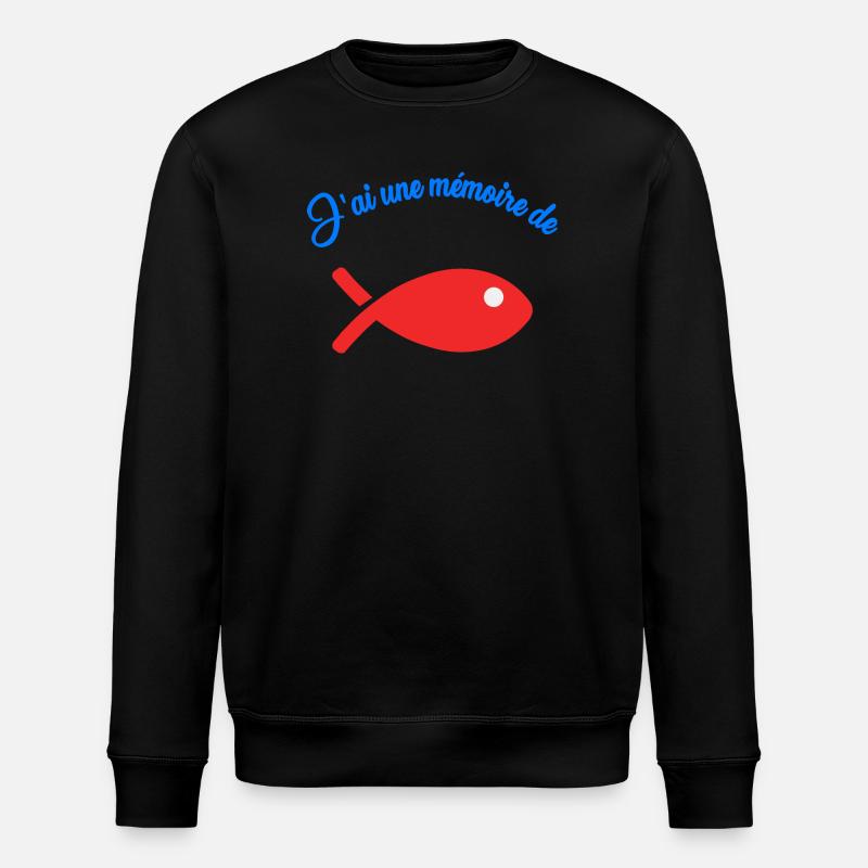 FISCH. GEDÄCHTNIS - Stanley/Stella Unisex Bio-Sweatshirt ROLLER - Schwarz