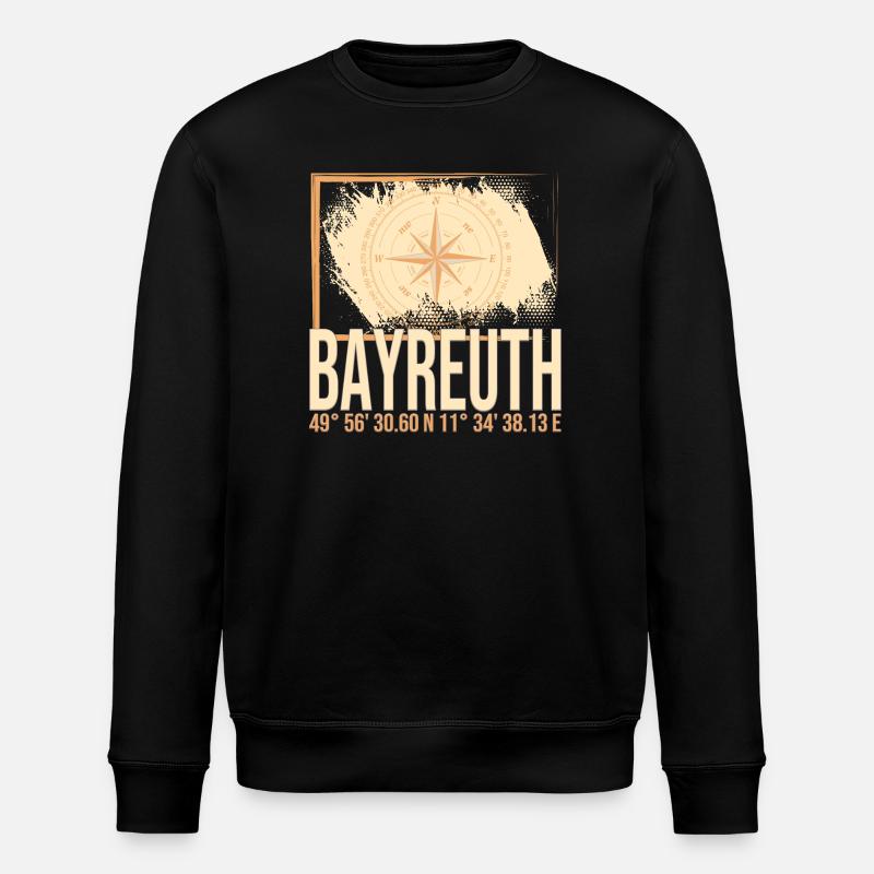 Bayreuth Koordinaten - Stanley/Stella Unisex Bio-Sweatshirt ROLLER - Schwarz