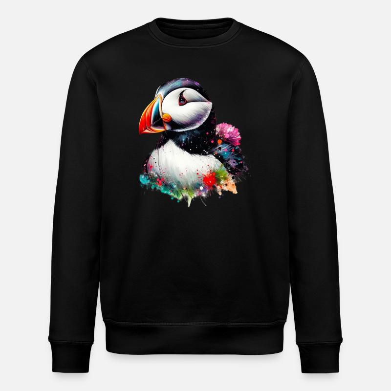 Papageitaucher - Stanley/Stella Unisex Bio-Sweatshirt ROLLER - Schwarz