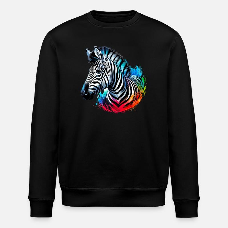 Zebra - Stanley/Stella ROLLER Unisex Organic Sweatshirt - black