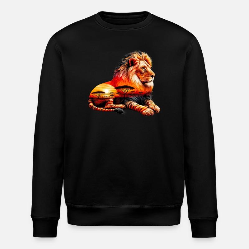 Löwe - Stanley/Stella Unisex Bio-Sweatshirt ROLLER - Schwarz