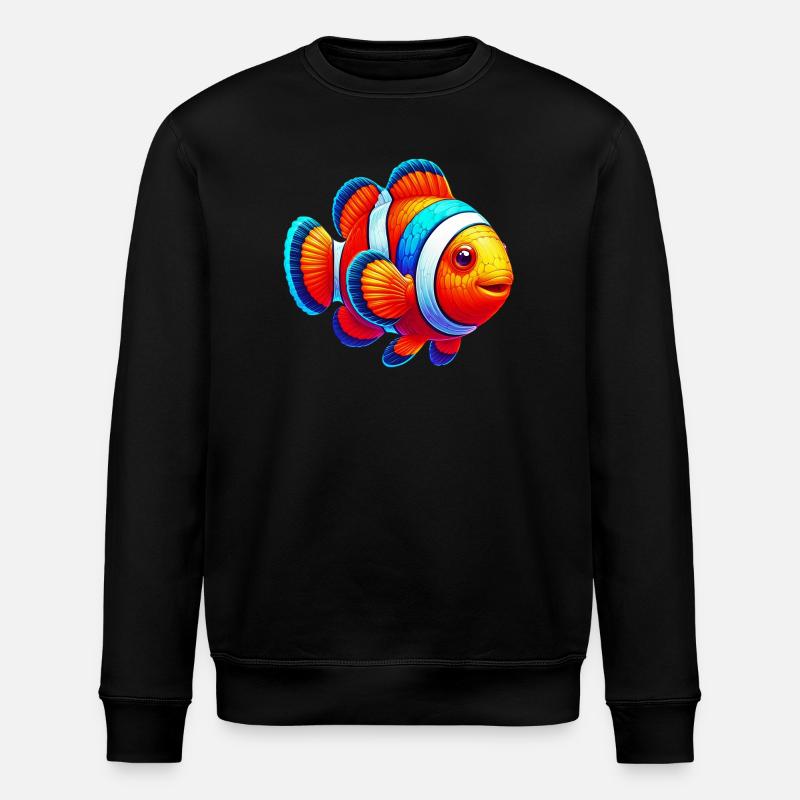 Poisson-clown - Sweat bio ROLLER Stanley/Stella Unisexe - noir