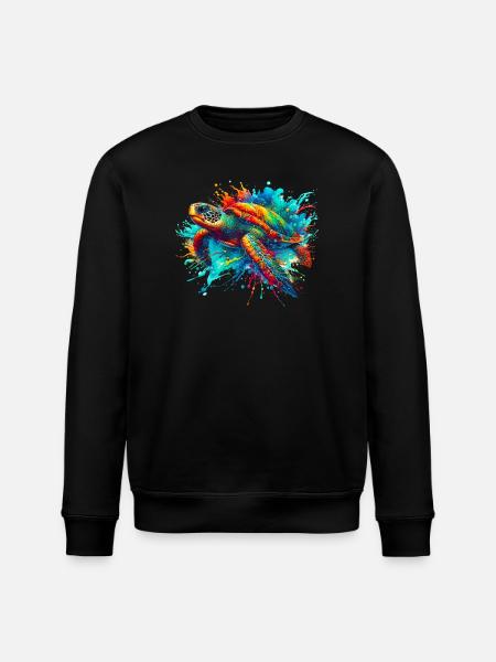 Turtle - Stanley/Stella ROLLER Unisex Organic Sweatshirt - black