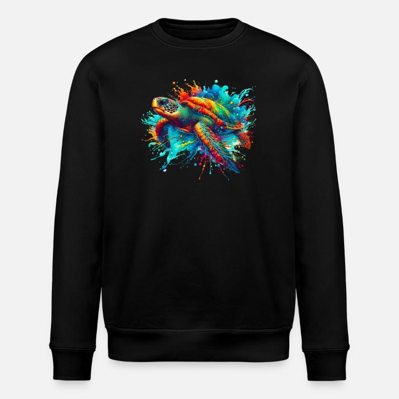 Turtle - Stanley/Stella ROLLER Unisex Organic Sweatshirt - black