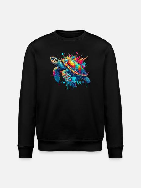 Turtle - Stanley/Stella ROLLER Unisex Organic Sweatshirt - black