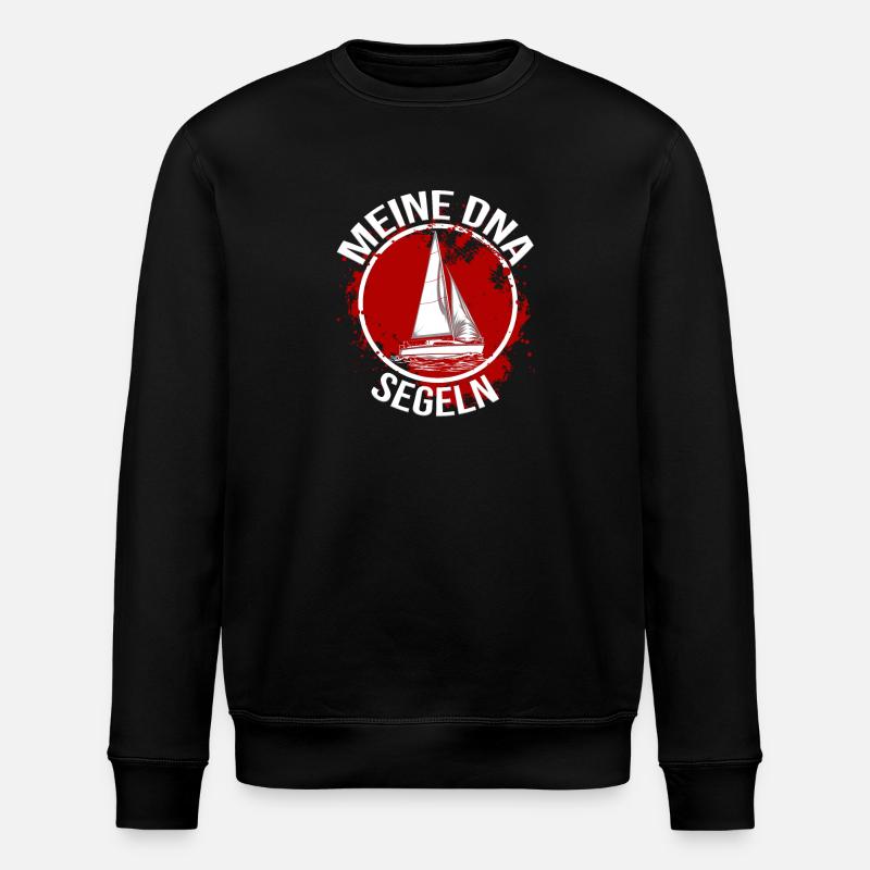 Meine DNA - Segeln - Stanley/Stella Unisex Bio-Sweatshirt ROLLER - Schwarz