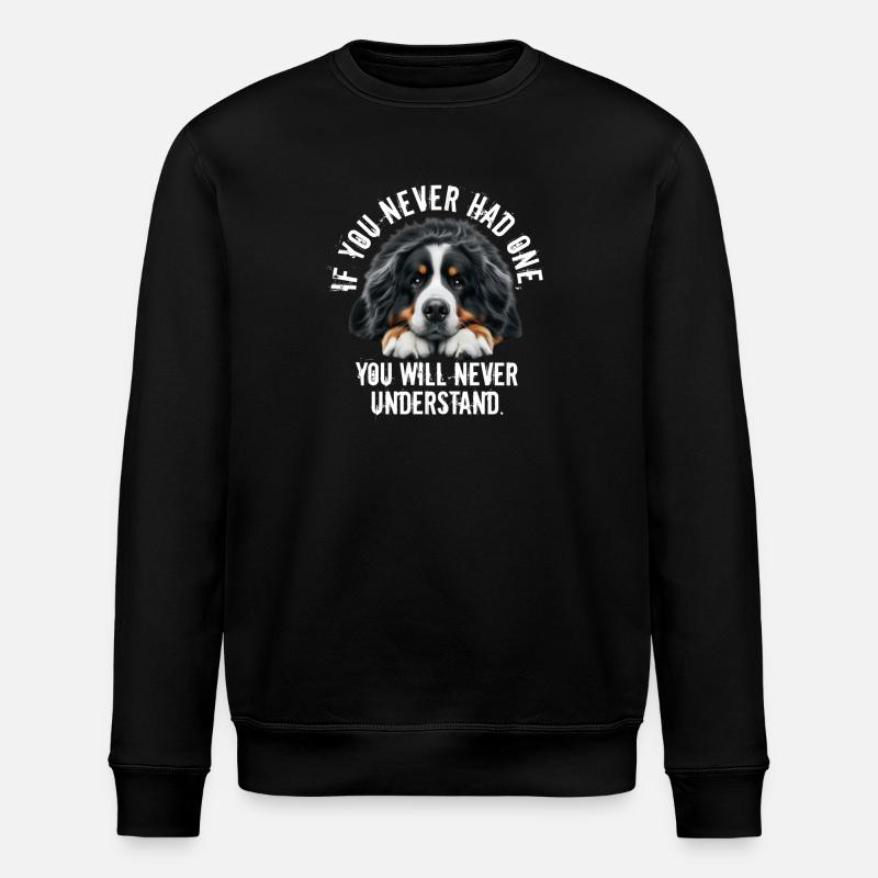 Bernese mountain dog - Stanley/Stella ROLLER Unisex Organic Sweatshirt - black